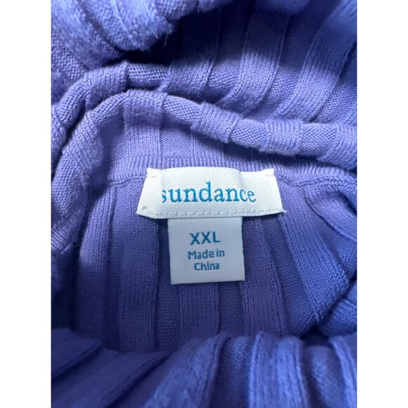 Sundance Ribbed Purple Turtleneck Sweater With Button Detail Womens Size XXL - Picture 6 of 9